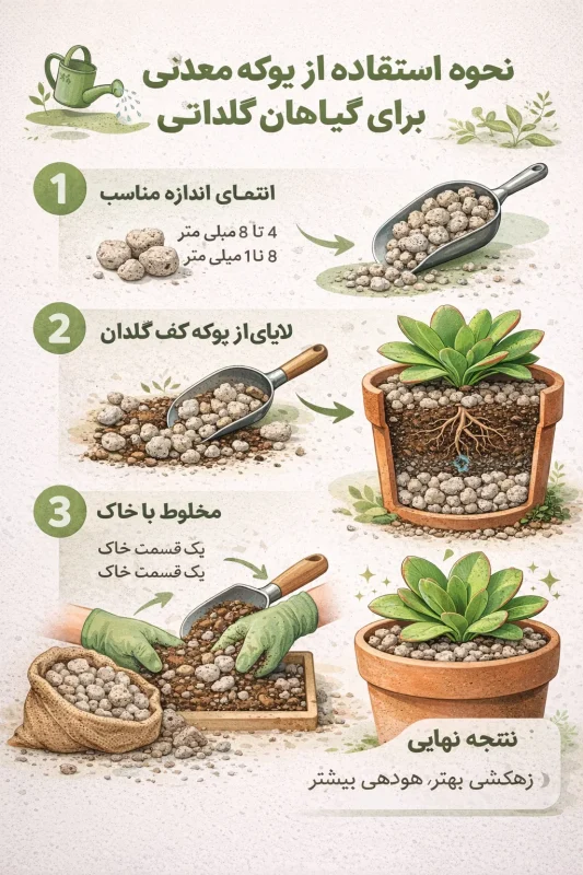 نحوه استفاده از پوکه معدنی برای گیاهان گلدان