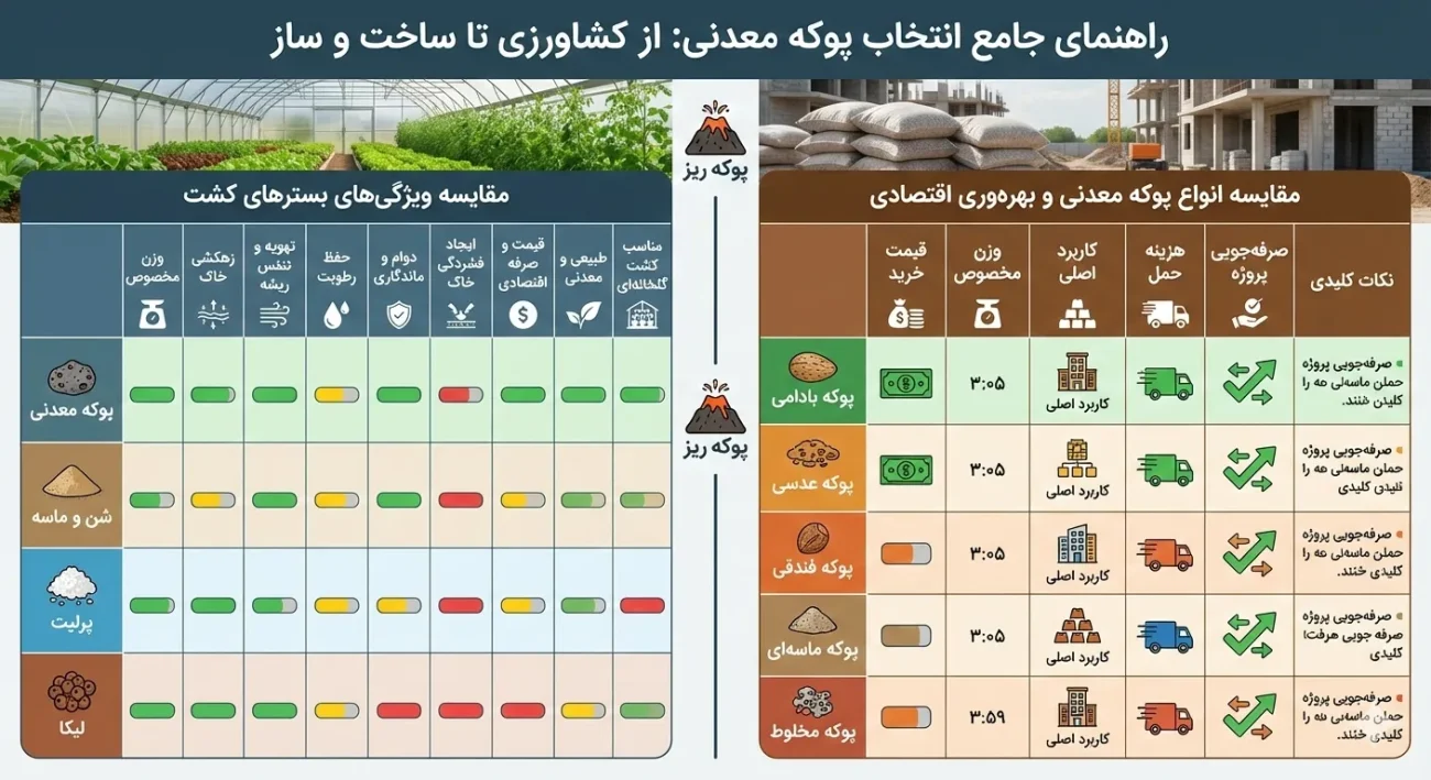 راهنمای جامع انتخاب اقتصادی پوکه معدنی